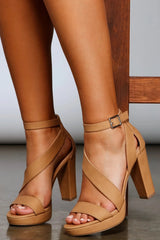 Chic Asymmetrical Strap Platform Heels