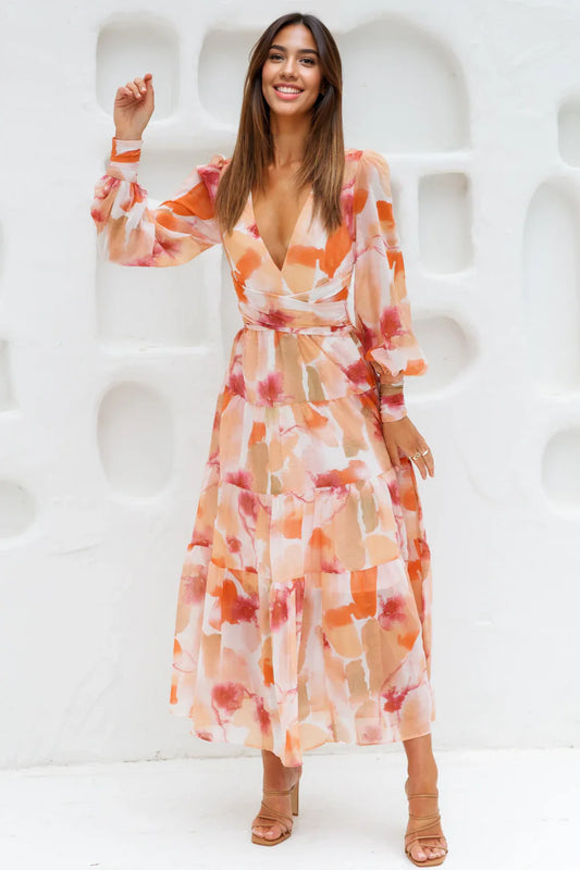 Gotta Thrive Maxi Dress Orange