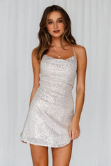 Shimmy Dance Sequin Dress Gold