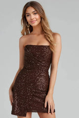 Sorella Sequin Wrap Mini Party Dress