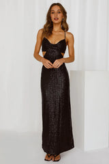 Sparkling Moment Maxi Dress Black