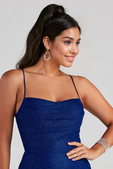 Glitter Mesh Formal Dress