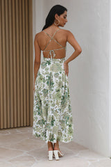 Step Step Maxi Dress Green