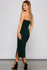 Zadie Formal High-Slit Midi Dress