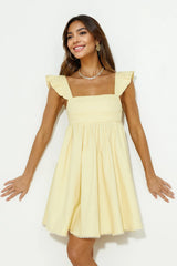 Ready For Brunch Mini Dress Yellow