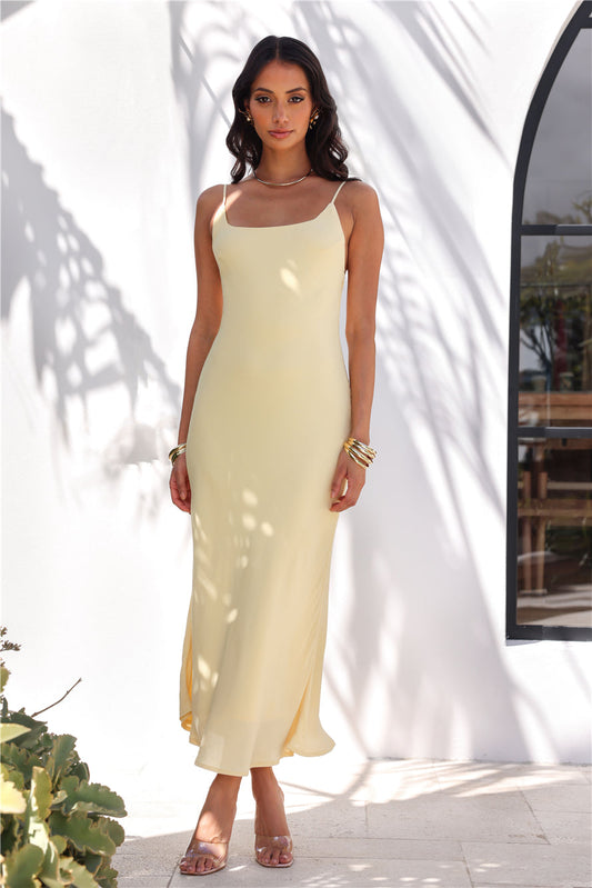 Proud Eyes Maxi Dress Yellow