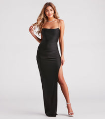 Michelle High-Slit Formal Dress