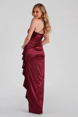 Jane Formal High Slit Satin Dress