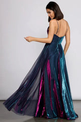 Formal Iridescent Metallic Dress