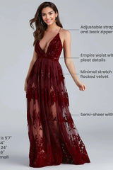 Formal Flocked Velvet Dress