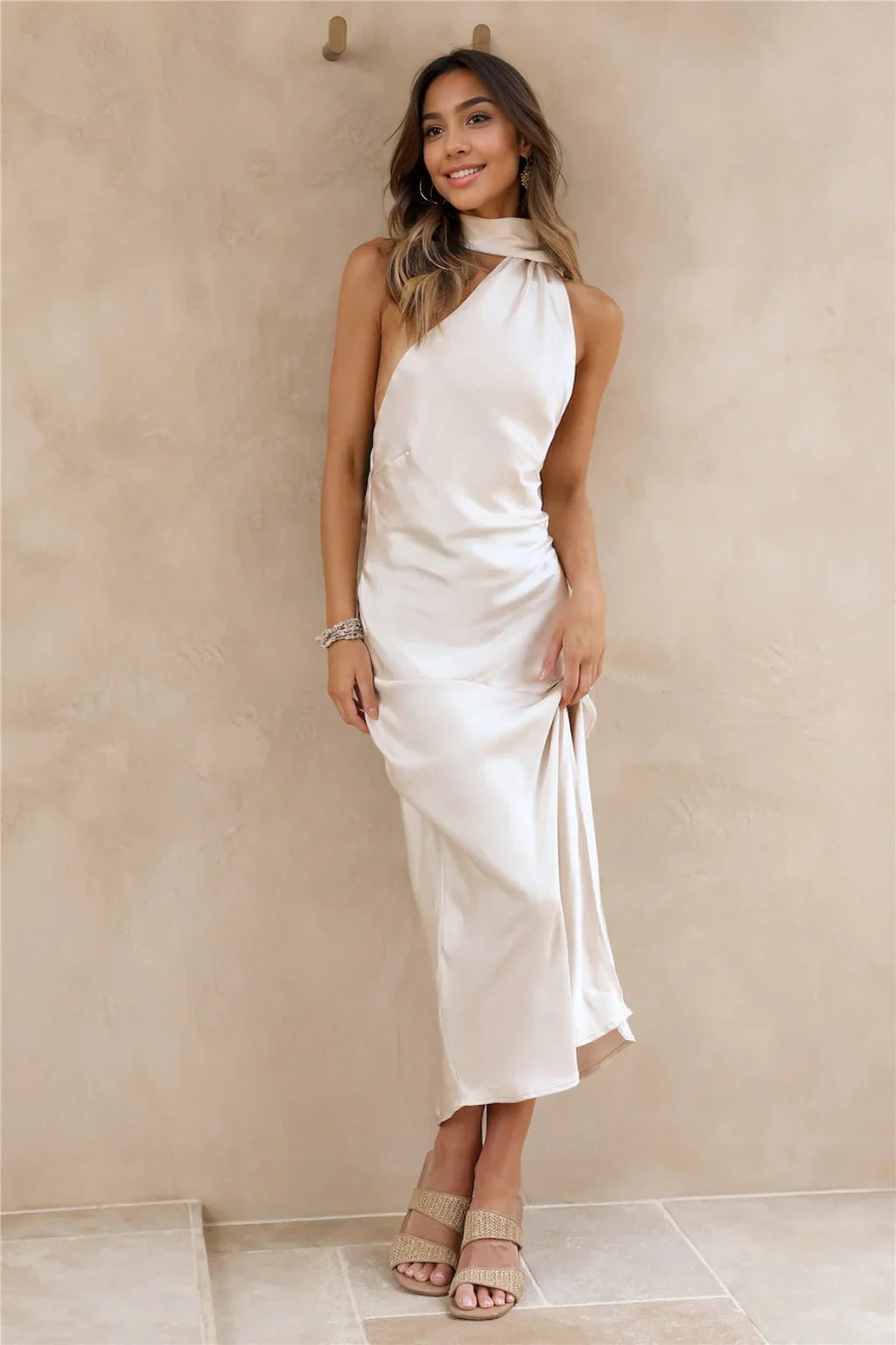 Goddess of the Sun Maxi Dress Champagne