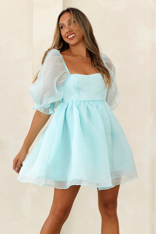 Castle On The Hill Mini Dress Blue