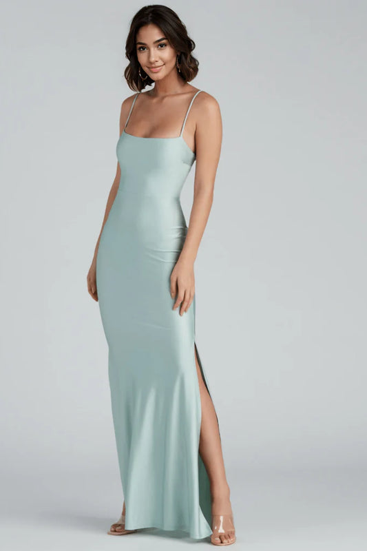 Lace-Up Back Mermaid Formal Dress