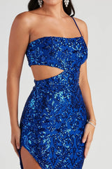 Lenny Formal Sequin One Shoulder Dress