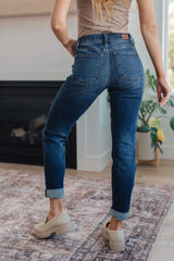 Judy Blue Amber Mid Rise Cuffed Slim Fit Jeans