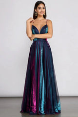 Formal Iridescent Metallic Dress