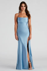 Quincy A-Line High Slit Formal Dress