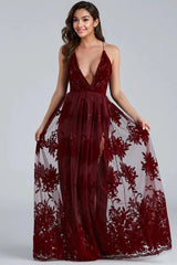 Formal Flocked Velvet Dress