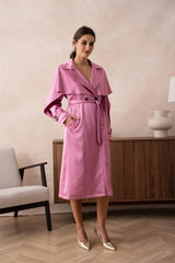 Azalea Satin Trench Coat