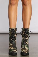 Step Up Camo Lug Sole Booties