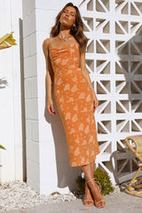 Rule Your World Midi Dress Orange