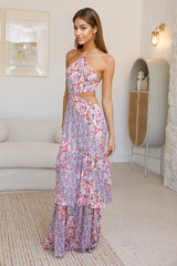 Sweet Sylvan Halter Maxi Dress Floral