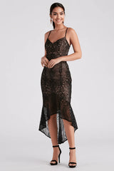 Timelessly Chic High Low Lace Dress