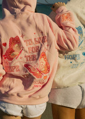 "To Live For the Hope of it All" Hoodie in Pink