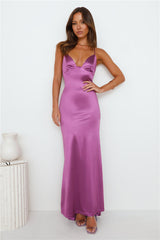 HOMECOMING - Events Of Class Satin Maxi Dress Purple