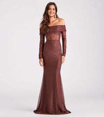 Mandy Glitter Mesh Mermaid Dress