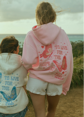 "To Live For the Hope of it All" Hoodie in Pink