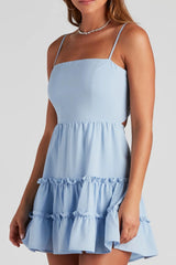 Take A Bow Ruffled Short Dress