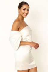 Nisha Strapless Mini Dress - White