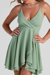 Flutter Away Layered Skater Dress