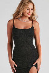 Shine Through Glitter Mini Dress