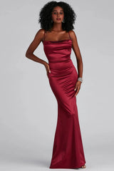 Nahla Formal Satin Mermaid Dress