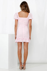 Rosy Phone Filter Dress Pink