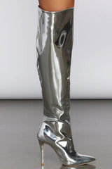 Chrome Cutie Over The Knee Boots