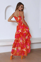 Like A Sunflower Midi Dress Orange