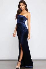 Cleo Formal One-Shoulder Velvet Dress