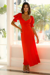 Love Rider Midi Dress Red