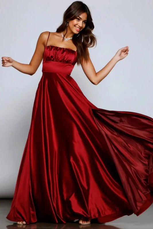 A-Line Satin Formal Dress