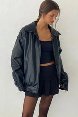 Cavita Jacket in PU Black