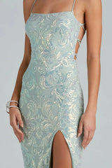 Edlyn Sequin Laceup Mermaid Formal Dress