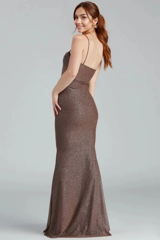 Glitter Mesh Formal Dress