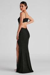 Victoria Formal Glitter Long Dress