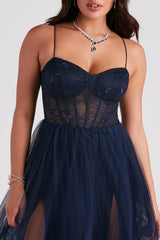 Hailey Formal Lace Bustier Dress