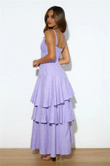 Red Carpet Entrance Maxi Dress Lilac