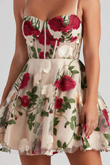 Floral Bustier Party Dress