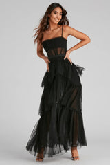 Laura Formal Tiered Tulle Dress